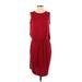Belle By Kim Gravel Casual Dress: Burgundy Dresses - Women's Size Small