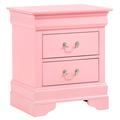 Home Decor Colorful Nightstand Night Stand Bed Side Table Solid Wood Nightstand Wood in Pink/Brown | 24.08 H x 21.08 W x 16.08 D in | Wayfair