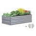 Arlmont & Co. Kymari Galvanized Steel Raised Garden Bed 6 x 3 ft or 8 x 4 ft (1 or 2 Set), Including 8 x 4 x 2 ft Metal in Gray/White | Wayfair