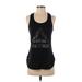 Reebok Active Tank Top: Black Solid Activewear - Women's Size Small