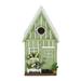 August Grove® Berget 9.9" H x 5.5" W x 5.3" D Hanging Birdhouse Wood/Resin in Brown/Green | 9.9 H x 5.5 W x 5.3 D in | Wayfair