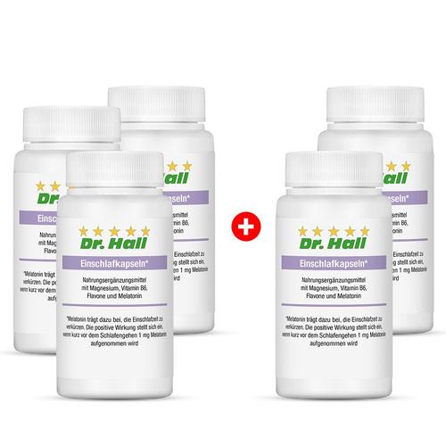 Dr. Hall Einschlafkapseln, 5 Dosen 300 St Kapseln