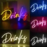 Ineonlife Drink Neon Sign LED Light per Bar Tea Shop supermercato Hanging Lighting Party Club Room
