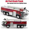 1: 32 lega auto aeroporto camion dei pompieri modello ingegneria auto suono e luce giocattolo
