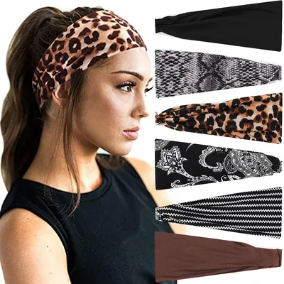 Moda leopardo donna fascia accessori per capelli nodo fiocco fascia per capelli Vintage Boho