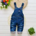 DIIMUU Infant Boys Jeans pantaloni pantaloni lunghi Solid Toddler bambini tute per bambini vita