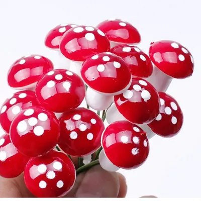 50-300Pc Mini fungo rosso giardino punteggiato piccolo vaso fai da te casa giocattolo paesaggio