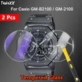 2 pezzi per Casio GM-B2100 GM-2100 GA-2100 Smart Watch 2.5D sottile trasparente/anti viola luce 9H pellicola proteggi schermo in vetro temperato