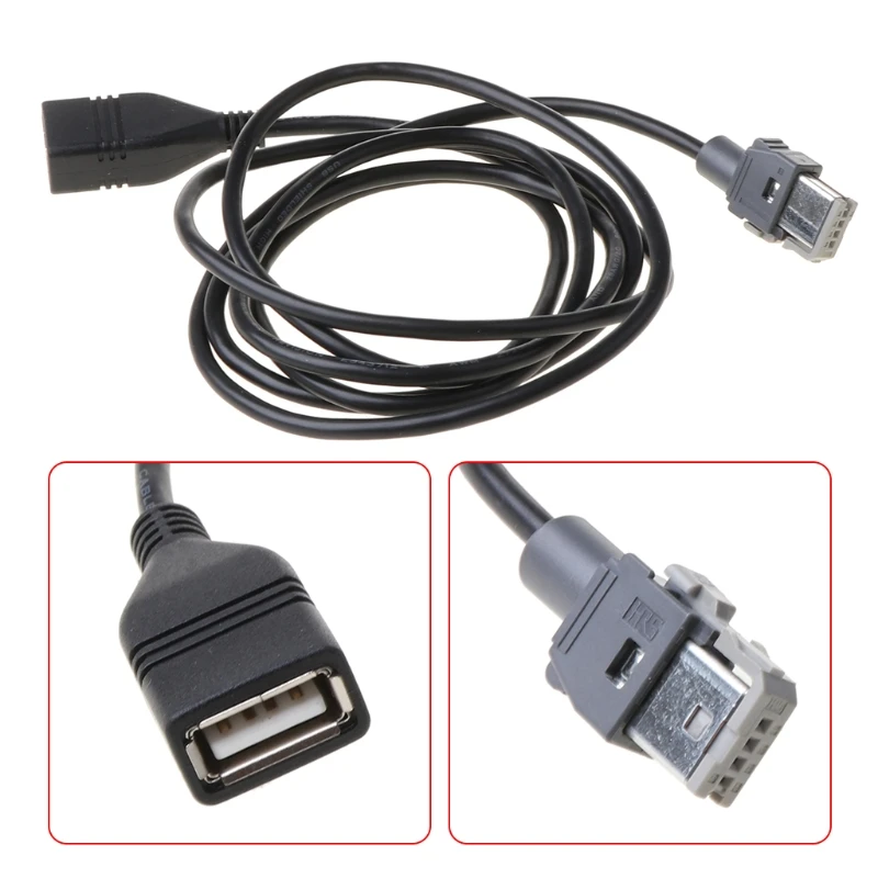 Unità centrale multimediale per auto Cavo USB Adattatore interfaccia Connettore USB Cavo di ricarica Adattatore linea audio Cavo USB multimediale per auto