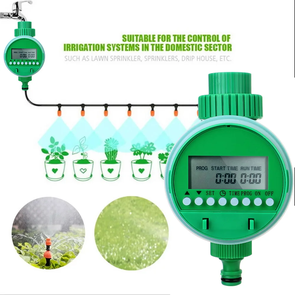 Controller automatico per irrigazione Display LCD Intelligenza Irrigazione da giardino Timer Valvola Dispositivo di controllo dell'irrigazione elettronico