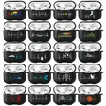 Heartbeat Line Football Basketball Cat Airpods custodia per AirPods 3 2 1 Pro Black Wireless Bluetooth auricolare Box Love Cover