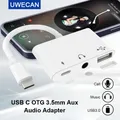 Adattatore Lan Ethernet USB tipo C a RJ45/cavo iPad USB C OTG Adattatore audio Aux da 3,5 mm/lettore di schede/supporto connettore PD 60 W