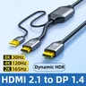 Cavo di conversione da HDMI2.1 a DP1.4 HDMI a DP con Chip testa adattatore di conversione da HDMI a