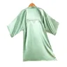 1pc new sage green abito da damigella d'onore ricamato kimono da damigella d'onore abiti da festa di
