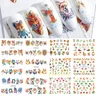 12 disegni colorati bella volpe disegni di plastica Nail Sticker acqua Decal stagnola Nail Art