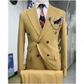 Abiti da uomo classici da lavoro 2 pezzi smoking da sposo doppiopetto da sposa Blazer formale Slim