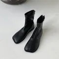 Donna primavera Rock scarpe tacco piatto cerniera stivali donna donna caviglia pelle gomma 2022