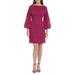 Balloon Sleeve Jacquard Sheath Dress