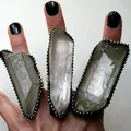 10pcs Boho Quartz Point Vampire Goth Statement Ring Clear Crystal Witch Wicca Gothic Satan Grunge