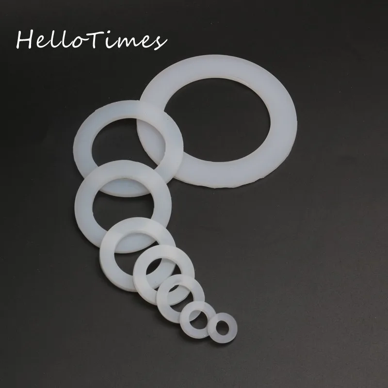 10 pz 1/4 "3/8" 1/2 "3/4" 1 "20/25/32/40/50mm Guarnizione Piatta In Silicone O-Ring di Tenuta Rondella Anello Rubinetto Idraulico Rondella Anello di Tenuta