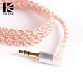 Keephifi KBEAR Cavo in rame a 4 core con microfono 2 pin/QDC/TFZ/MMCX Connettore da 3,5 mm per KBEAR KS2 Lark TRI Starsea IEM HiFi Auricolare