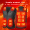 16 aree gilet riscaldato uomo donna giacca riscaldata USB gilet riscaldante gilet riscaldato