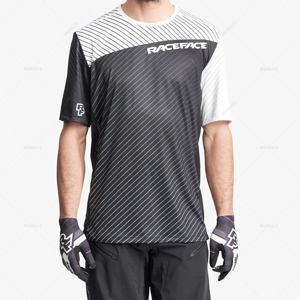 New RACE FACE Downhill Mountain Jersey Maglia Motocross Enduro MTB MX BMX Maglia Maglia da ciclismo Bike DH Maillot Ciclismo Hombre