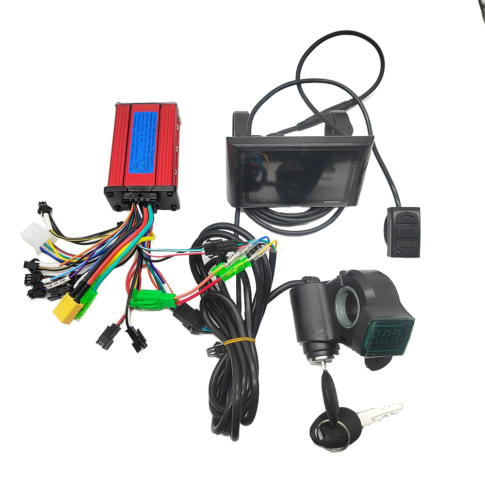 Controller brushless per bici elettrica/scooter elettrico 24V 36V 48V 60V 250W 350W 20A con display LCD e acceleratore per bici elettrica
