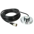 Base magnetica con montaggio NMO argentato NB-70 da 7 cm con cavo coassiale PL-259 RG-58 da 5 M per supporto per antenna radio mobile per auto QYT TYT