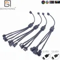 RGB 5V 3Pin 12V 4Pin 1 a 1/2/3/4/5 SM 2.54MM 3P 4Pin Maschio Femmina PC Scheda Madre AURA Ventola LED Stripe Cavo Adattatore di Controllo Della Luce
