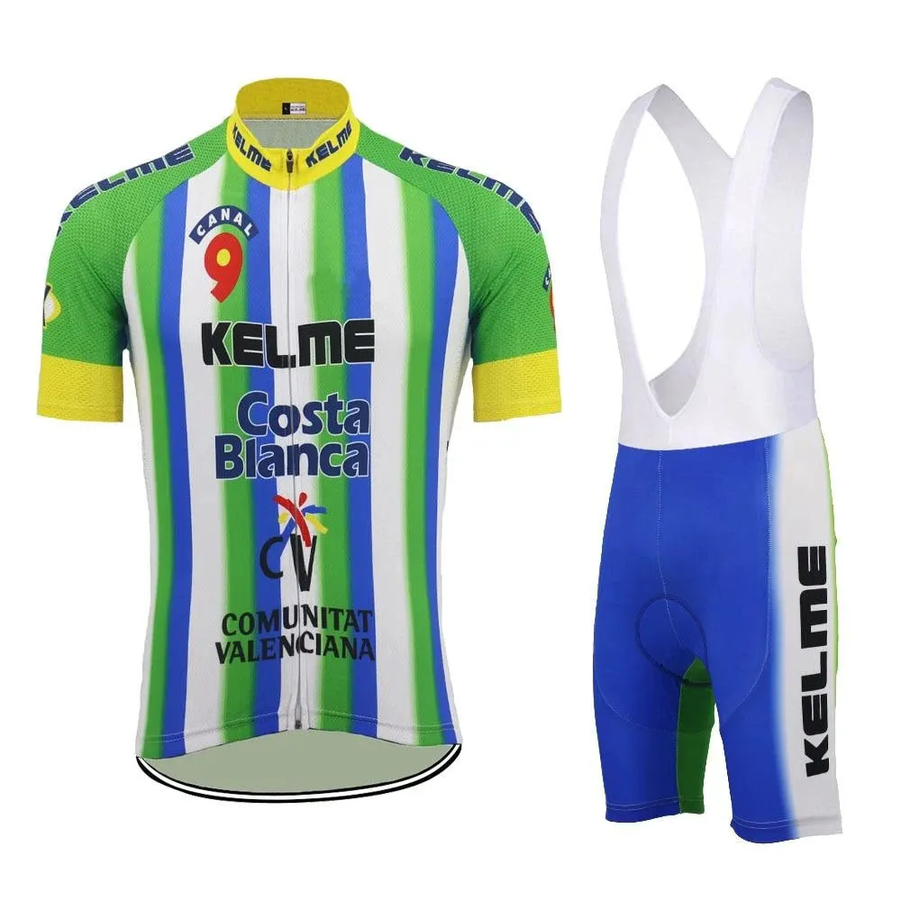 Summer Team Kelme maglie da Ciclismo 20D Set di bavaglini MTB abbigliamento da bicicletta Ropa Ciclismo abbigliamento da bici da strada tuta corta da uomo Maillot Culotte
