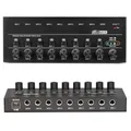 Mixer audio da 6 a 8 canali Mixer audio Mixer stereo Mixer portatile di linea a bassissimo rumore per la registrazione di apparecchiature audio