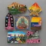 Magneti per il frigo barcellona mosaico Burj khalifa dubai dorato birmano praga san diego San Marino