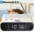 Radio FM portatile Altoparlante Bluetooth 5.0 Lettore MP3 con display digitale a LED Supporto disco U Doppio sveglia Memoria di spegnimento