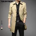 Nuovi uomini lungo Trench Mael giacca a vento Business Casual classico Trench cappotto uomo