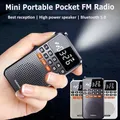Mini Radio tascabile portatile ricevitore Radio a doppia Antenna altoparlante Bluetooth Walkman con Display a LED torcia lettore di schede TF