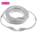 Sucam 5 M/10 M/15 M/20 M/30 M di Cavo Ethernet CAT5/CAT-5e RJ45 + Dc Power Grigio Cavi per Ip