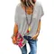 T-shirt ampia da donna T-shirt oversize color caramello con scollo a V da donna T-shirt a maniche corte T-shirt estiva T-shirt allentata femminile