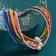 Collana girocollo piccola con catena di perline colorate per le donne collana con perle naturali con ciondolo barocco grande spiaggia coreana Boho