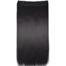 TOPREETY fibra sintetica per capelli resistente al calore diritto serico 5 clip su clip nelle