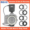 Meike FC-100 FC100 Manuale LED Macro Anello Flash Light con 7 Anello Adattatore per Canon Nikon Olympus Pentax Fotocamera DSLR Digitale