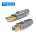 Monosaudio A51/B51 24K placcato oro USB2.0 spina fai da te USB A A USB B connettore Hi Fi cavo USB