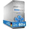 PowerOne P675 batteria per apparecchi acustici 60PC 675/A675 batterie per apparecchi acustici