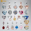 Volayer 925 Sterling Silver Beads Heart & Mum Heart & Dog Double Birthday Gift Box ciondola Charms