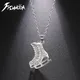 Fishhook Collana di scarpe da Skate sul ghiaccio catena di pattinaggio a rotelle cristallo zircone