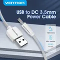 Vention Cavo di alimentazione da USB a CC da 3,5 mm Connettore jack da USB A a 3,5 Adattatore di alimentazione da 5 V per ventole Cavo di ricarica USB HUB DC da 5,5 mm