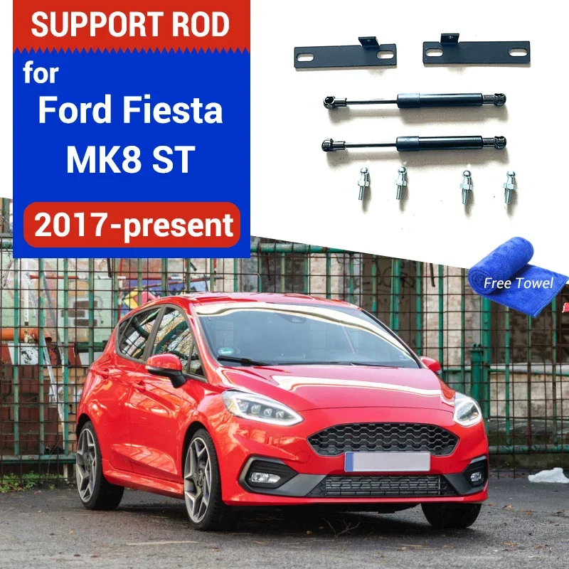 Cofano anteriore per auto modifica ammortizzatore a Gas supporto di sollevamento accessori ammortizzatore barre del puntone per Ford Fiesta ST MK8 2017-2023 2024