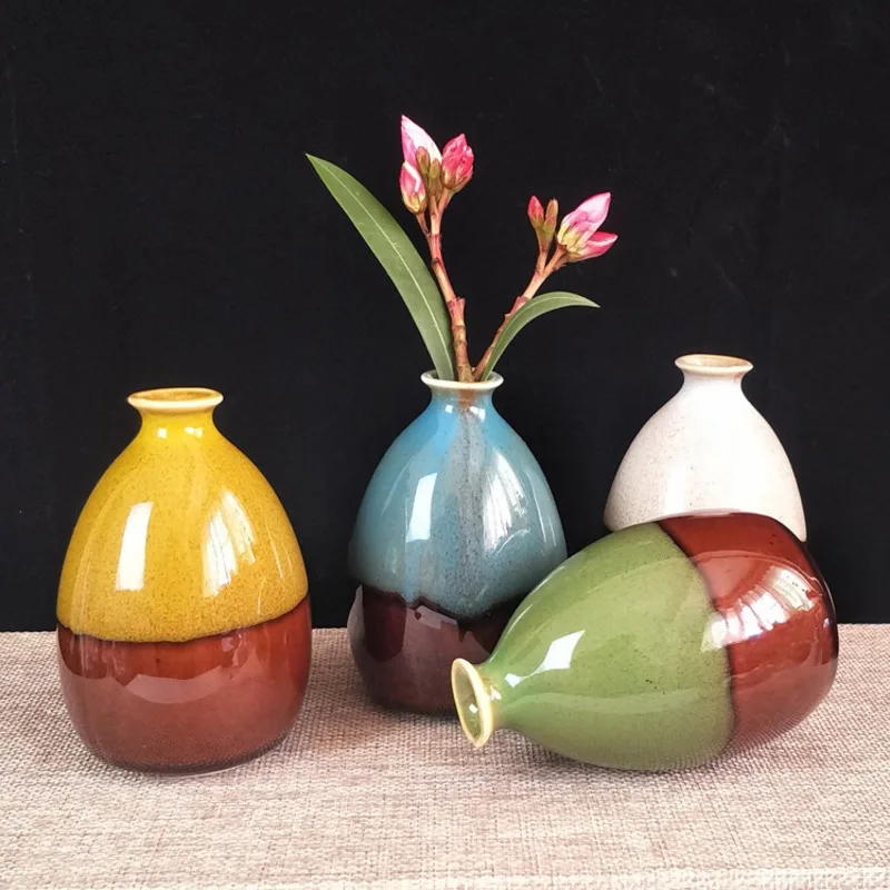 Moderna Vasi di Fiori Per Le Case di Ceramica Decorazione Vaso di Fiori Glassa Fiore Accessori Per La Casa In Ceramica Ornamenti Artigianali Pianta Verde