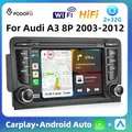 Podofo Carplay autoradio Stereo 7 ''Android auto per Audi A3 navigazione GPS Bluetooth USB