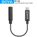 BOYA BY-K9 Cavo adattatore audio per microfono wireless da 3,5 mm TRRS (femmina) a tipo C (maschio)